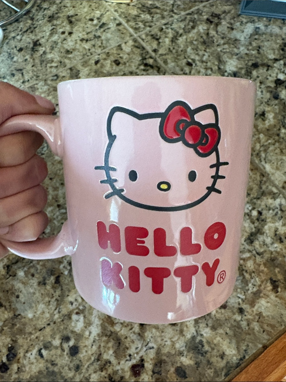 🆕SANRIO: Oversized Pink/Peach 30 oz 2 sided Hello Kitty Mug- NWT